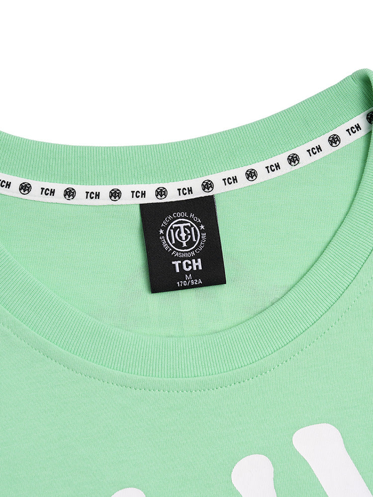 tch rhinestones lace graphic t shirt lightgreen HighEnd Luxury Streetwear Brand Official Showcase