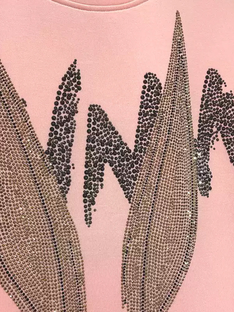 tch shiny rhinestone bunny summer t shirt dress pink HighEnd Luxury Streetwear Brand Official Showcase