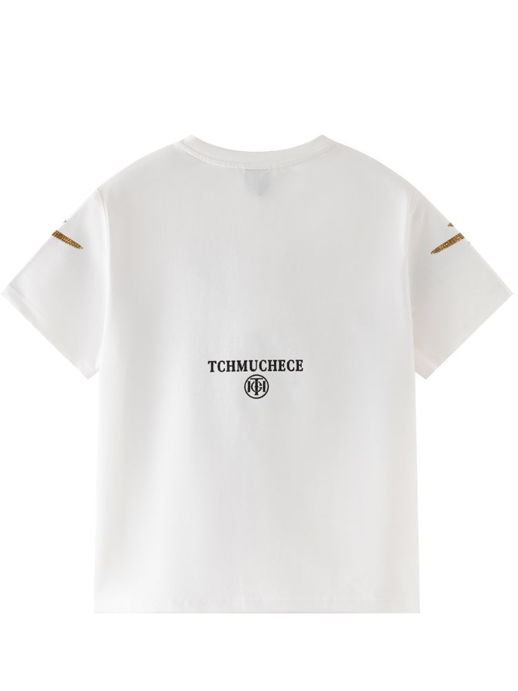 TCH Space Rabbit Round Neck Pullover Short Sleeve T-Shirt yellow HighEnd Luxury Streetwear Brand Official Showcase