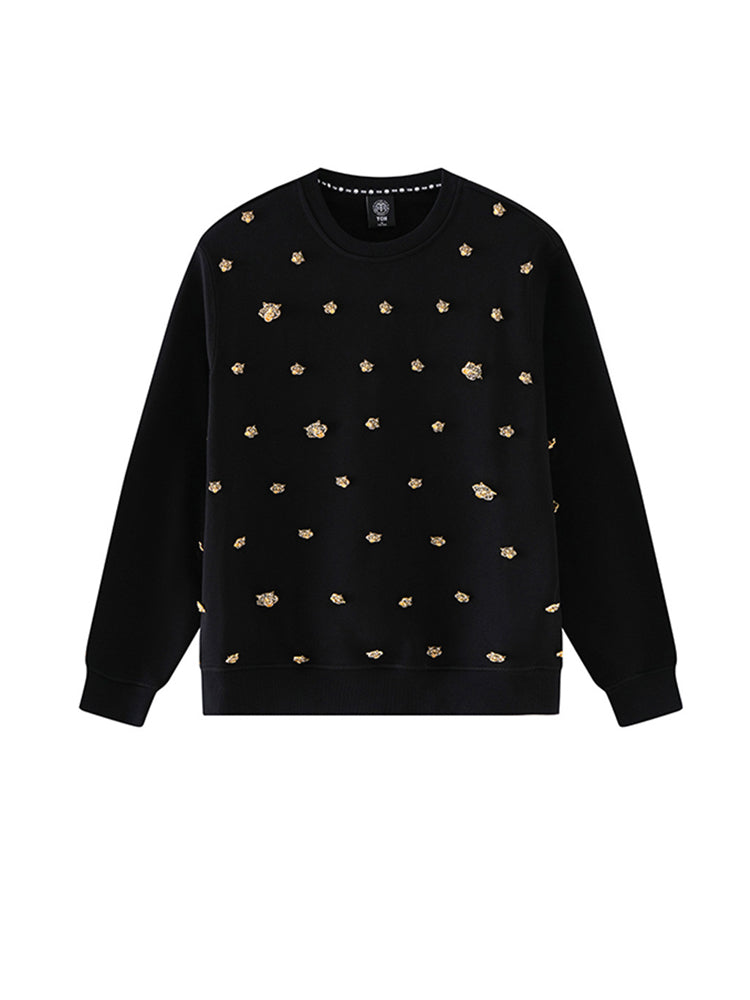 tch sparkle cotton sweatshirt with strass black HighEnd Luxury Streetwear Brand Official Showcase