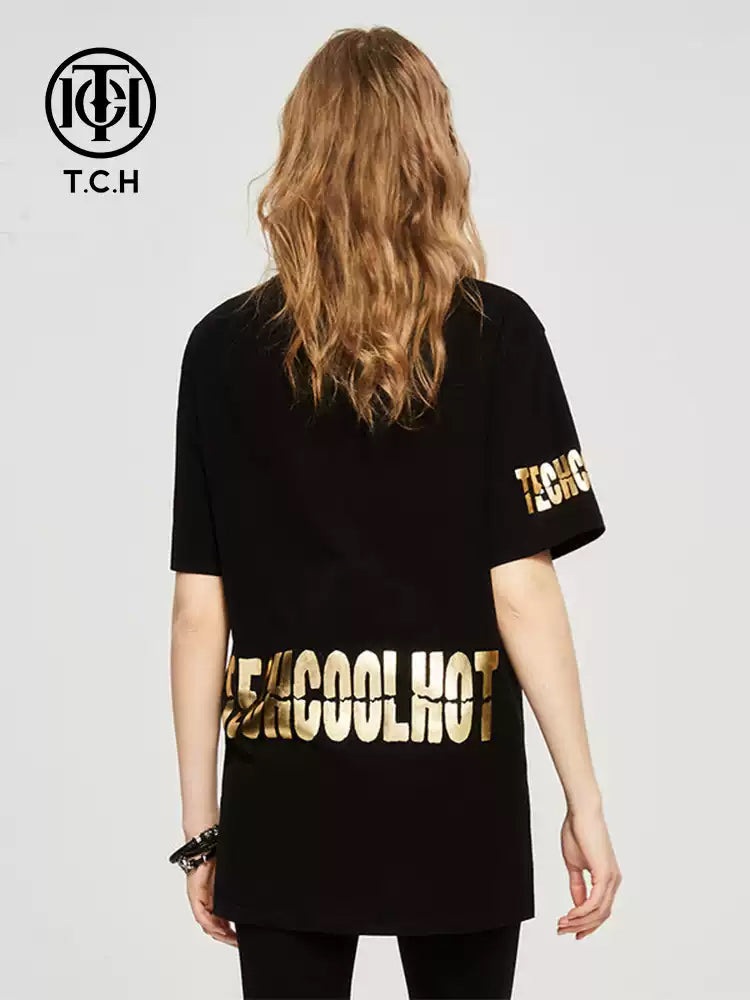 tch sparkle graphic leopard print t-shirt black HighEnd Luxury Streetwear Brand Official Showcase