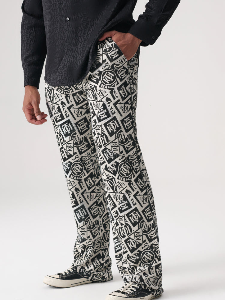 tch street style fun printed casual pants blackandwhite HighEnd Luxury Streetwear Brand Official Showcase