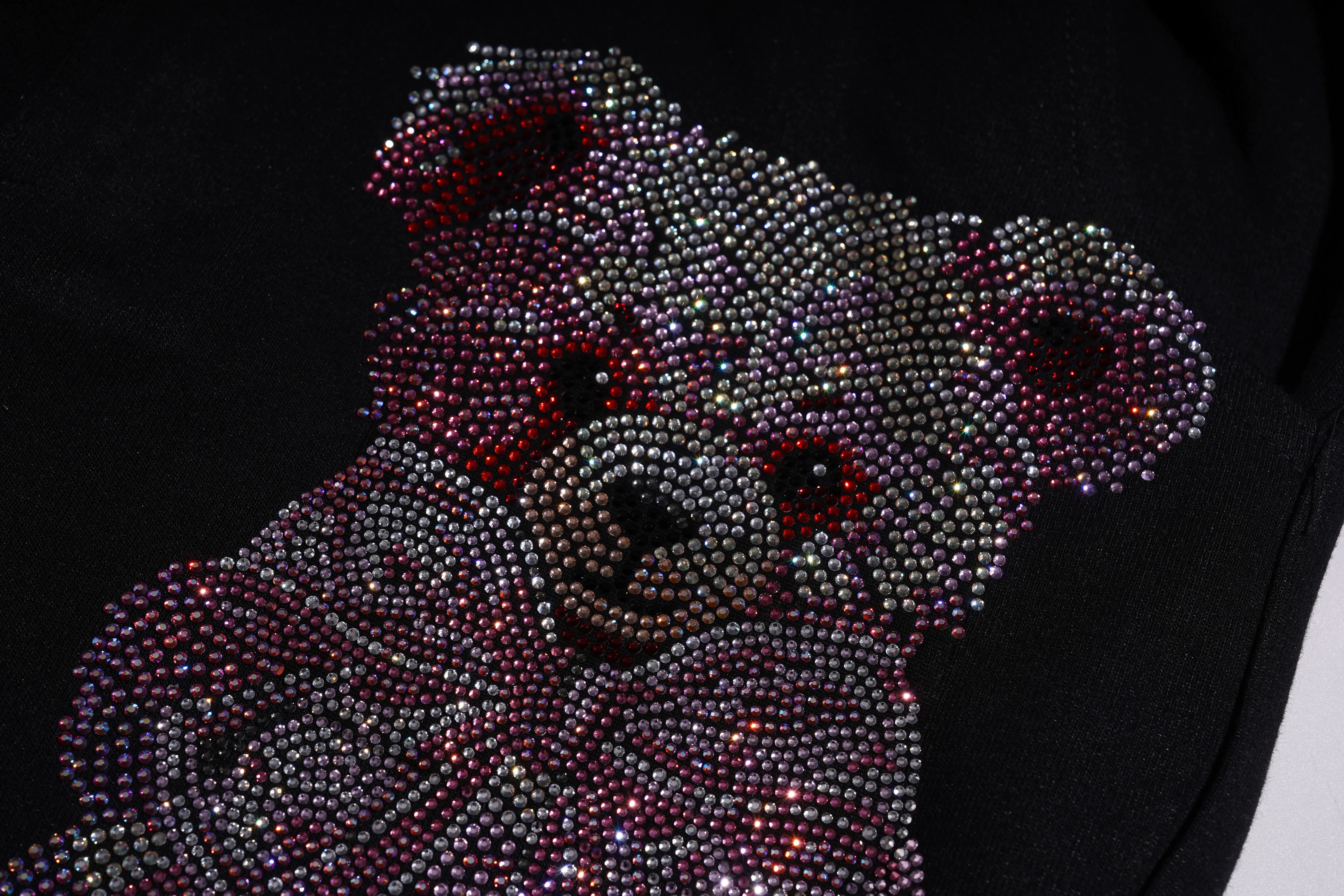 TCH Teddy Bear Rhinestone Black Jogger Pants Luxury Streetwear Brand Official Showcase