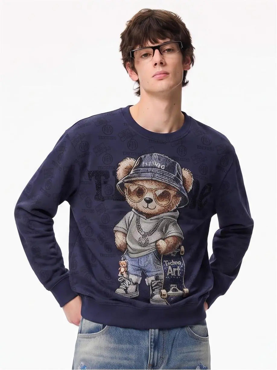 TCH Teddy Bear Skateboard Graphic Sweatshirt Luxury Streetwear Brand Official Showcase