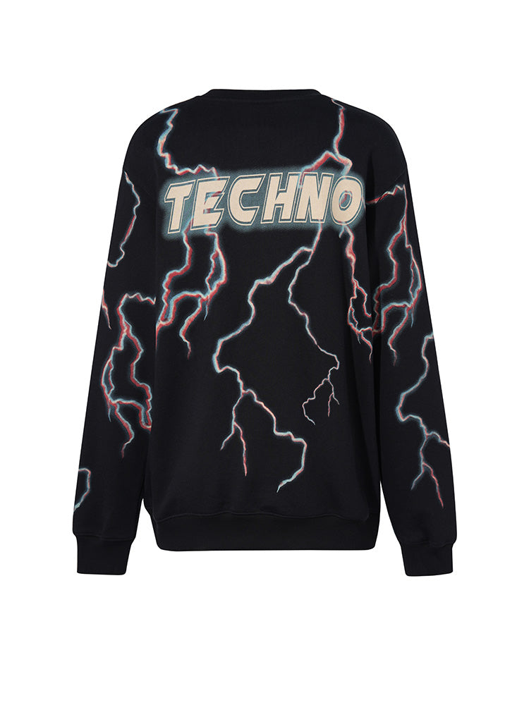 tch tiger cotton lightning causal sweatshirt black HighEnd Luxury Streetwear Brand Official Showcase