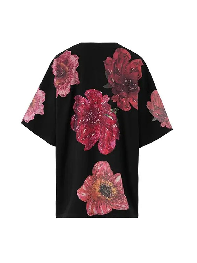 tch unisex allover flower print sparkle t-shirt black HighEnd Luxury Streetwear Brand Official Showcase