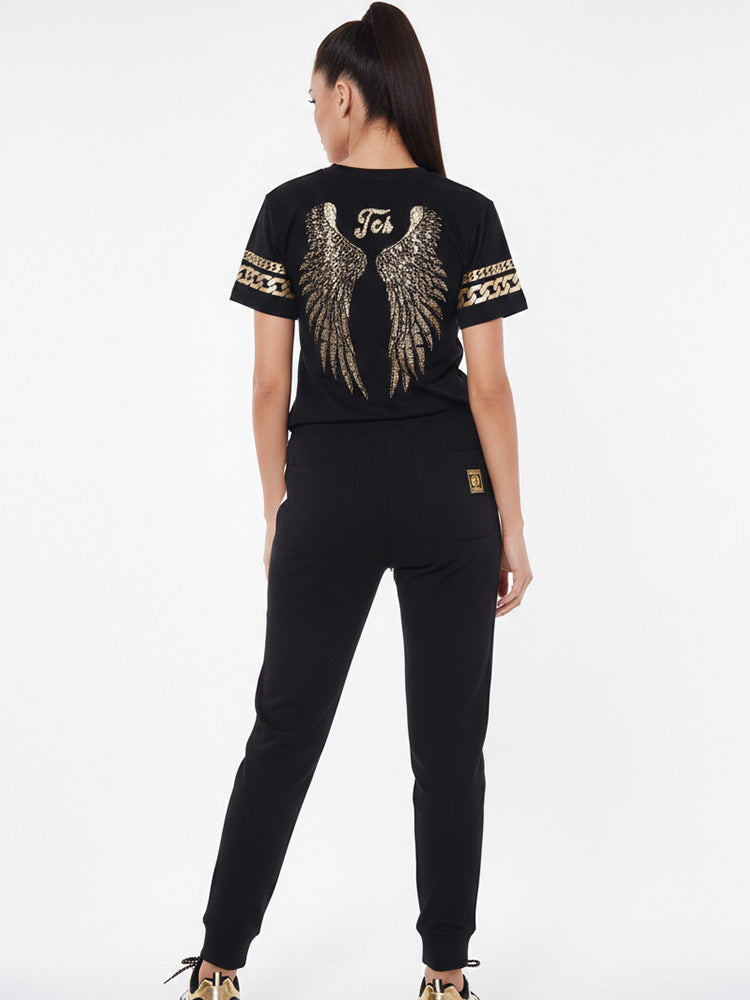 tch unisex rhinestone graphic cotton joggers black HighEnd Luxury Streetwear Brand Official Showcase