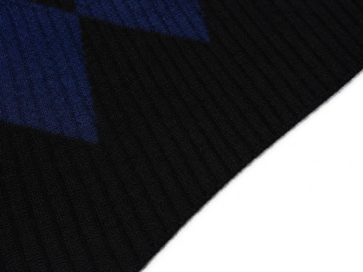 TCH Vintage Diamond Pattern Knit Cardigan Luxury Streetwear Brand Official Showcase
