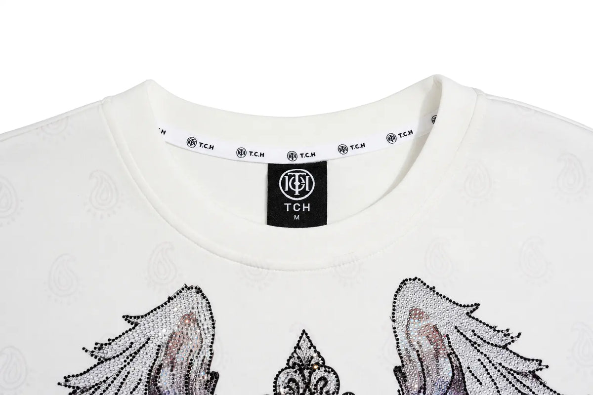 TCH Vintage Techno Wing Graphic Crewneck Sweatshirt Luxury Streetwear Brand Official Showcase