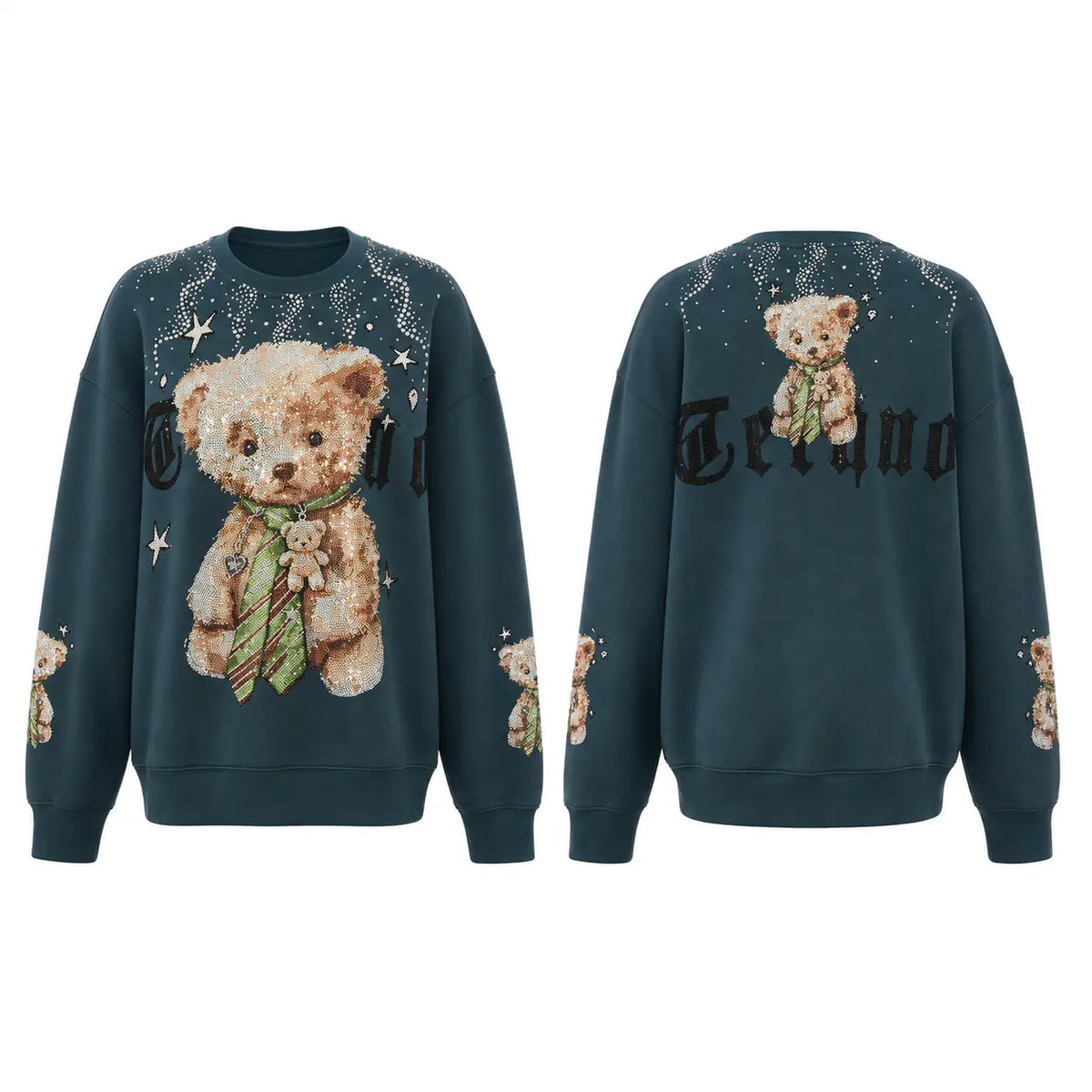 TCH Vintage Teddy Bear Graphic Crewneck Sweatshirt Luxury Streetwear Brand Official Showcase