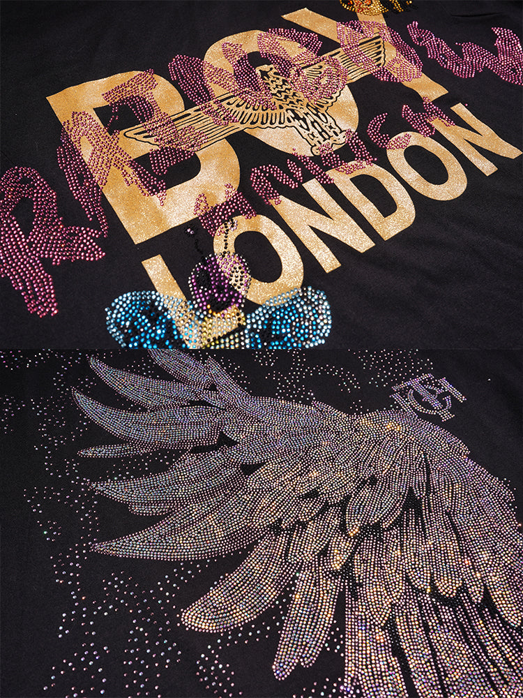 tch winged graphic half sleeve dress black HighEnd Luxury Streetwear Brand Official Showcase