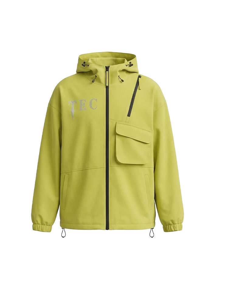 TCH Wings Rhinestone Hooded Light Wind Jacket-7