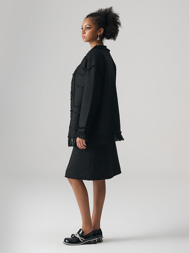 tch women's sparkle tweed pencil midi skirt black HighEnd Luxury Streetwear Brand Official Showcase