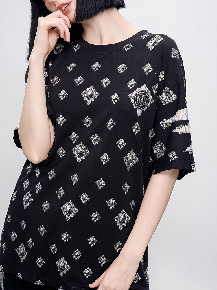 tch wings sparkle crystal graphic t-shirt black HighEnd Luxury Streetwear Brand Official Showcase