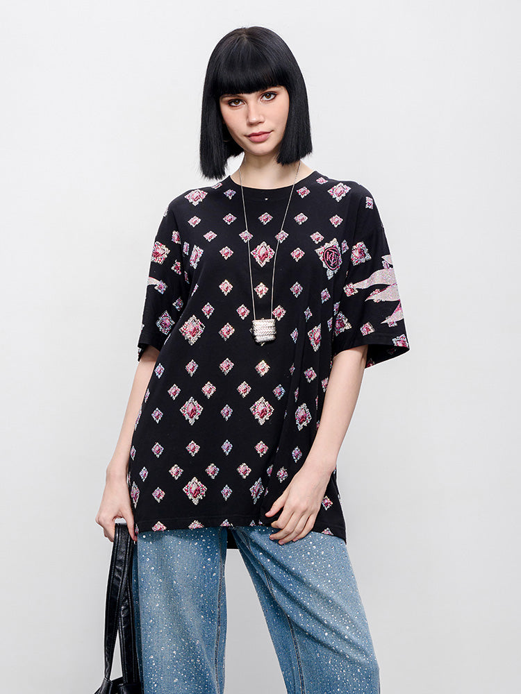 tch wings sparkle crystal graphic t-shirt black HighEnd Luxury Streetwear Brand Official Showcase
