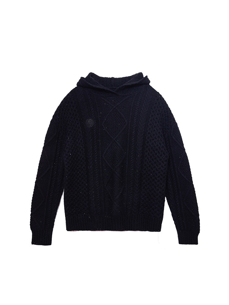 TCH Rhinestone Essentials Black Patch Hoodie