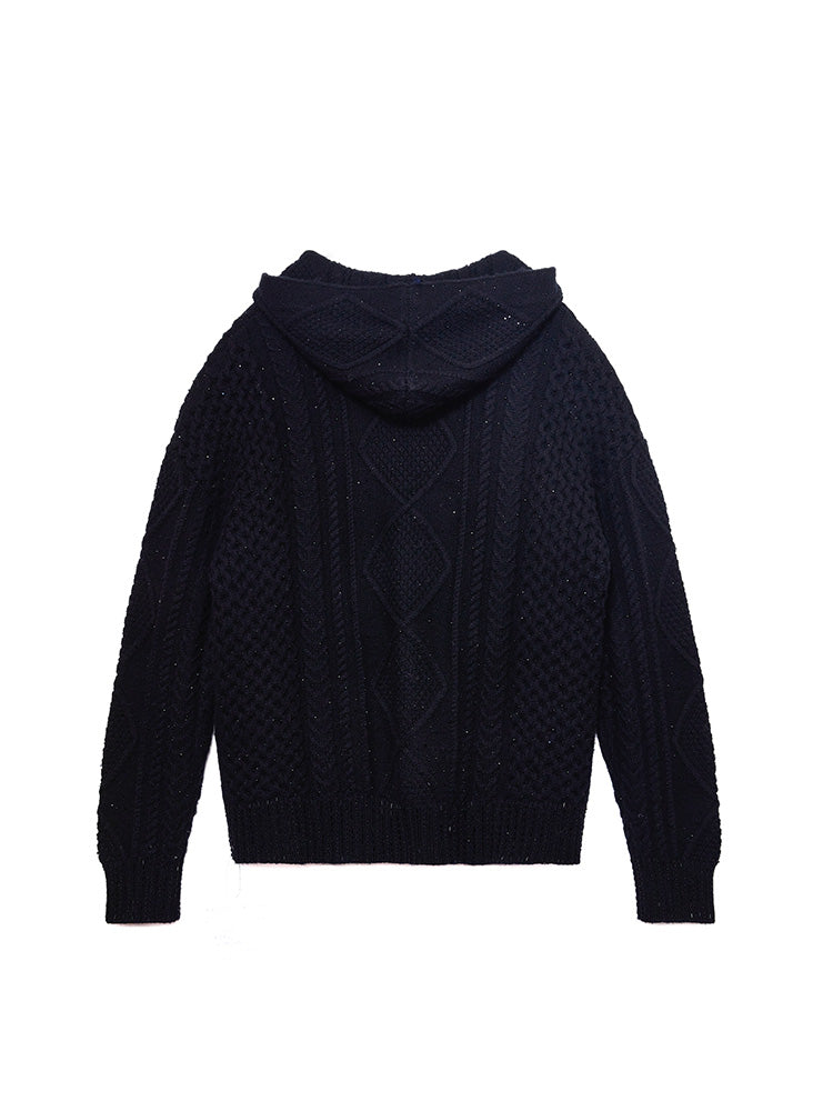 TCH Rhinestone Essentials Black Patch Hoodie