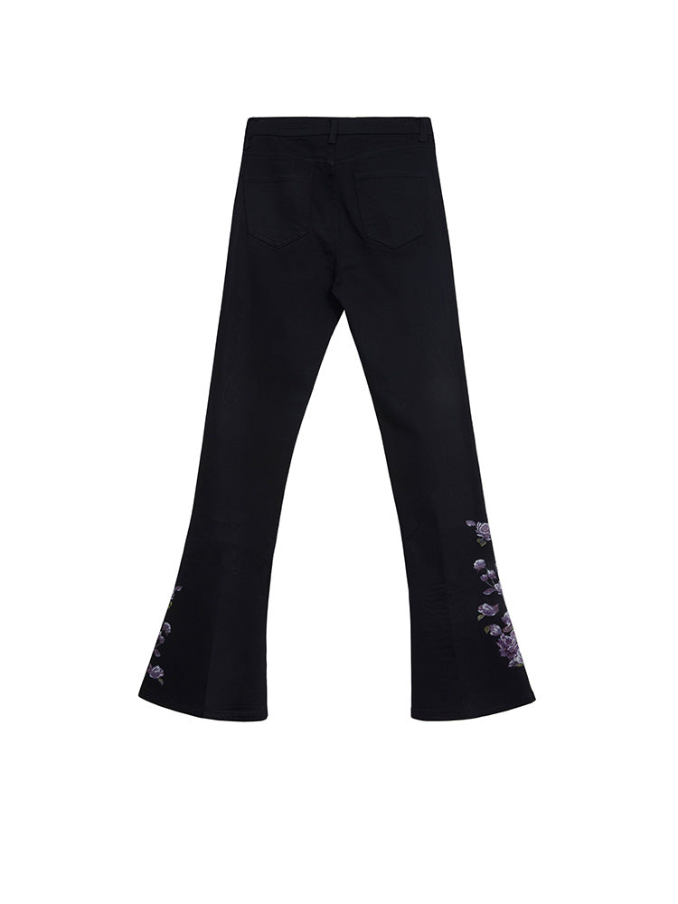 TCH Rhinestone Butterfly High-Waisted Flared Pants