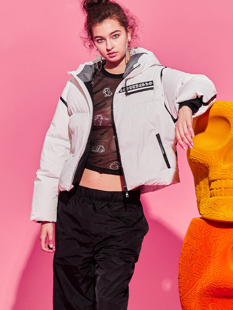 TCH Zip Up Thickened Down Cropped Jacket