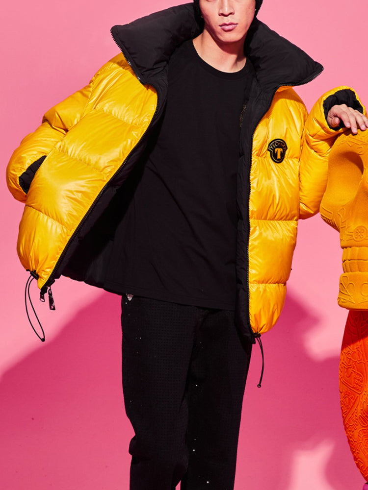 TCH Rhinestone Reversible Puffer Coat Jacket