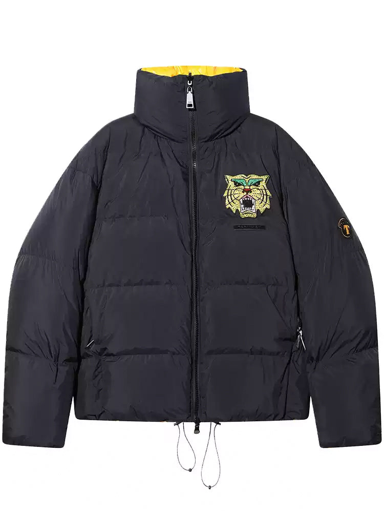TCH Rhinestone Reversible Puffer Coat Jacket