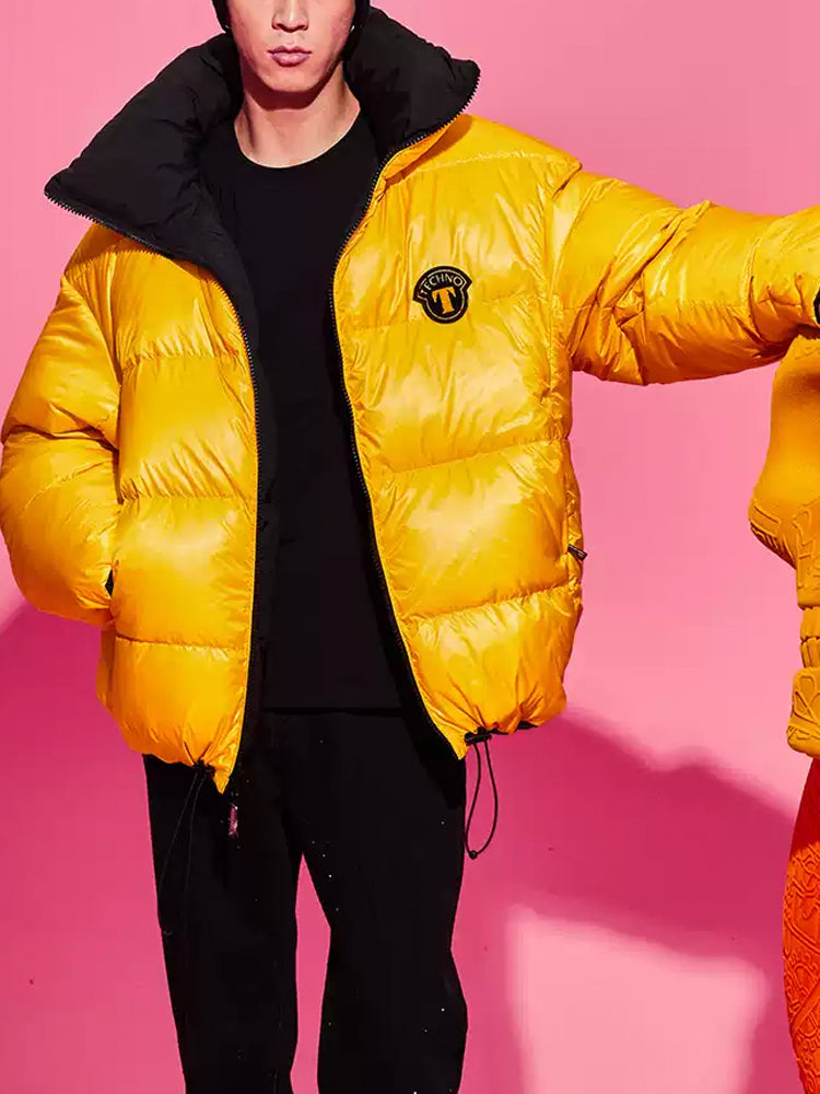 TCH Rhinestone Reversible Puffer Coat Jacket