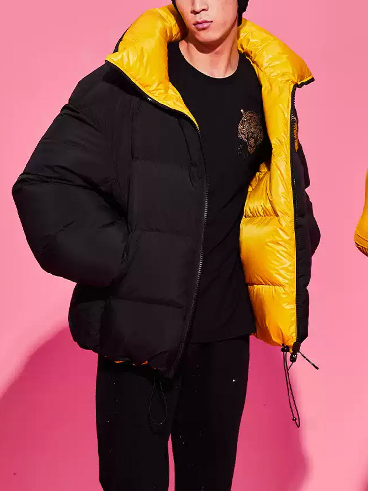 TCH Rhinestone Reversible Puffer Coat Jacket