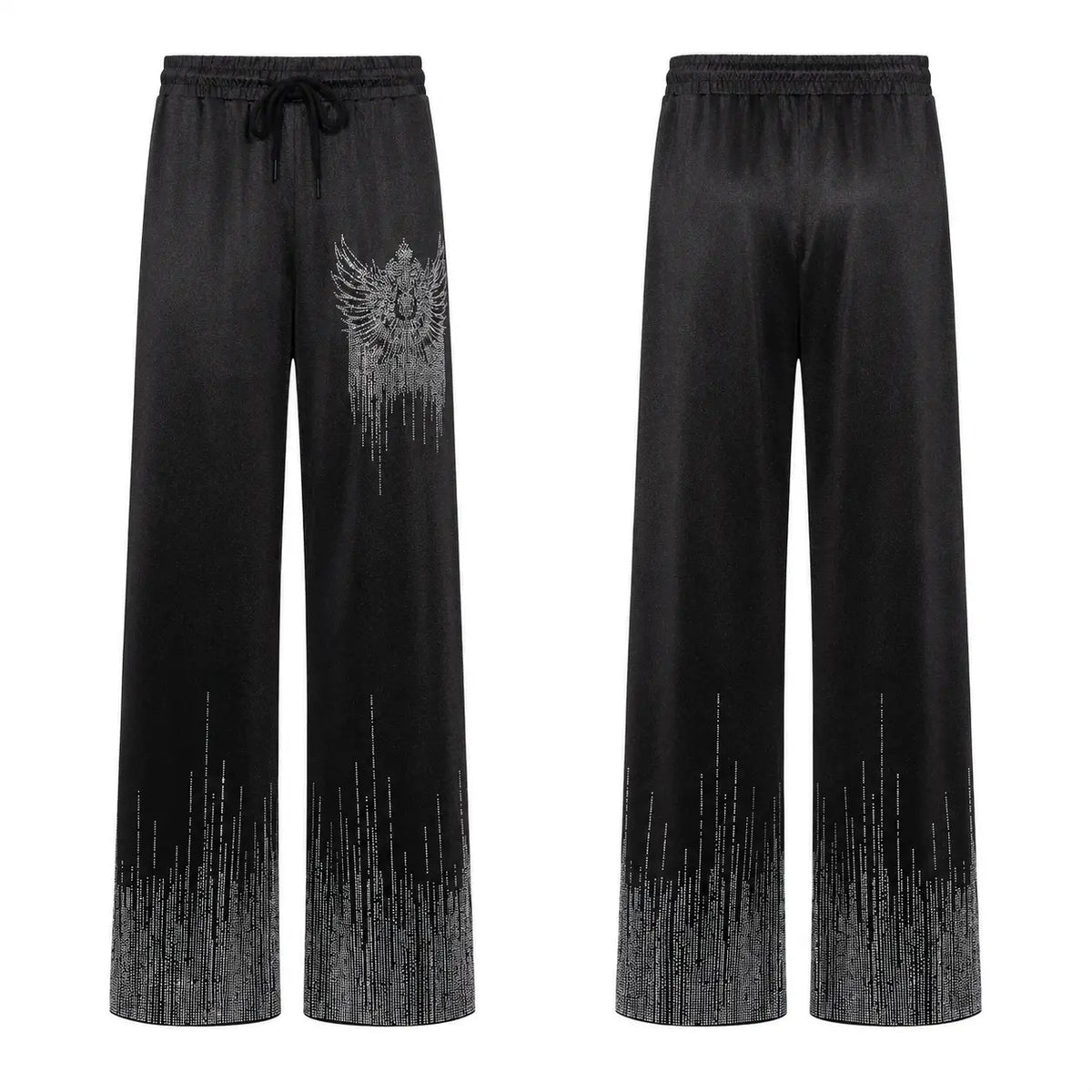 TCH Rhinestone Wing Graphic Wide-Leg Sweatpants