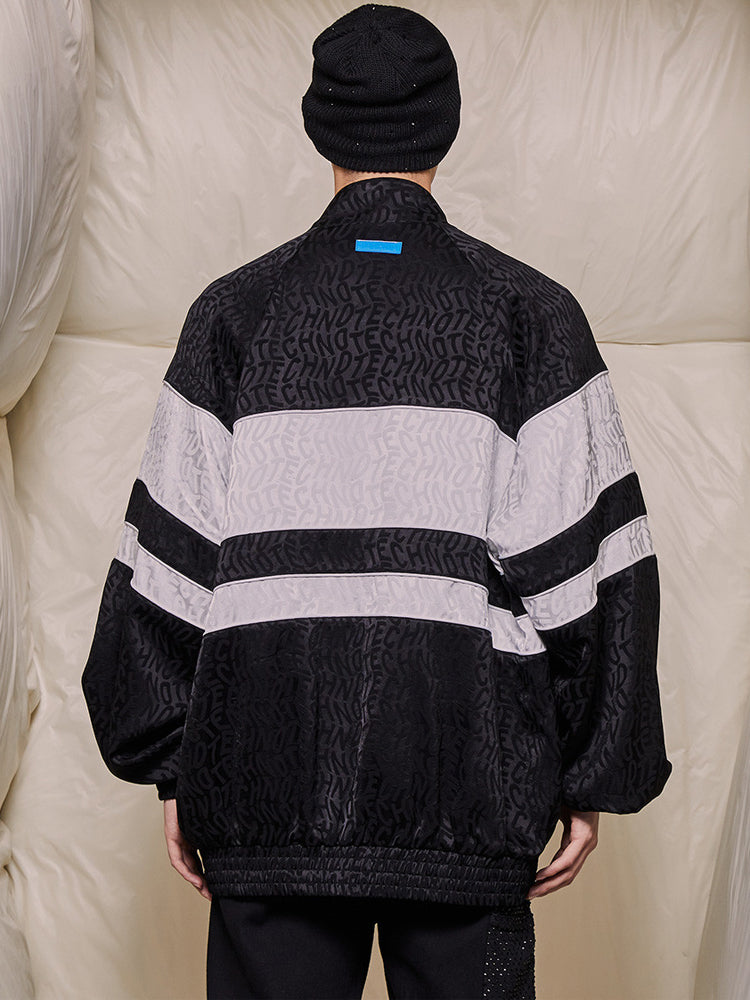 TCH Rhinestone Monogram Logo-Print Zip Jacket