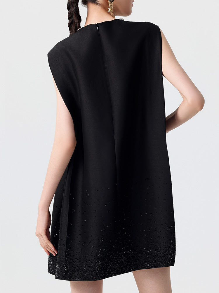 TCH Crystal-Embellished Chain Wrap Mini Dress