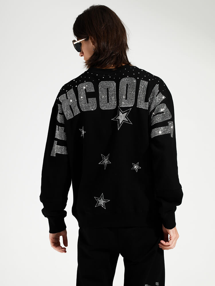 TCH Men's Graphics Rhinestone Letter Sweatshirt