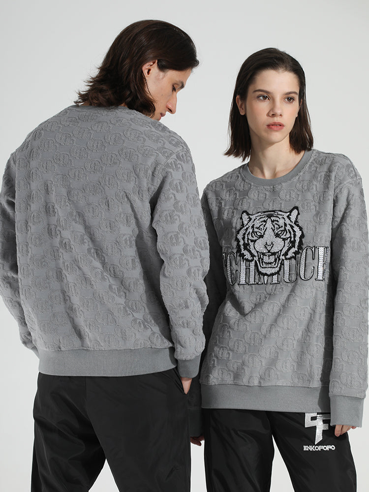TCH Print Graphic Rhinestone Pullover Sweatshirt