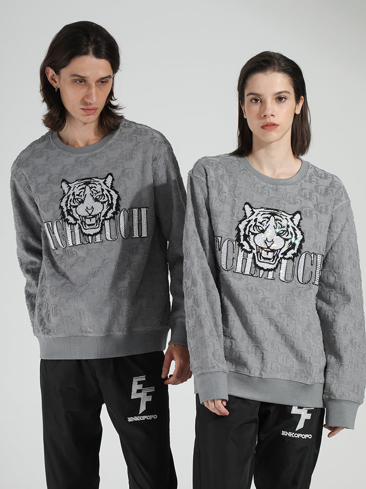 TCH Print Graphic Rhinestone Pullover Sweatshirt