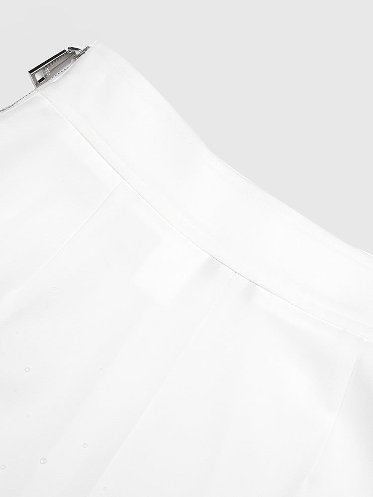 TCH Crystal-Embellished High-Rise Fitted Shorts