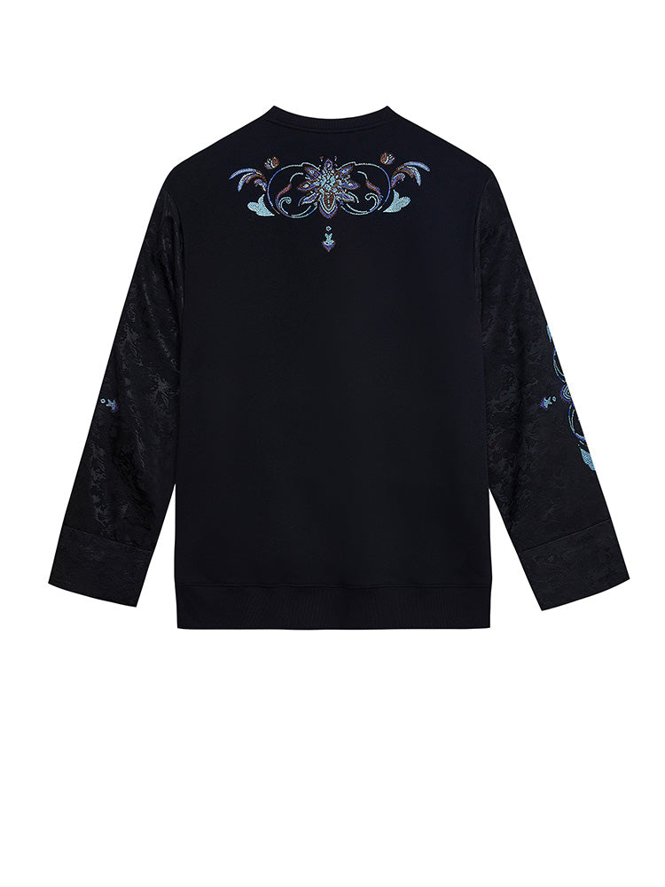 TCH Luxury Rhinestone Butterfly Print Sparkle Top