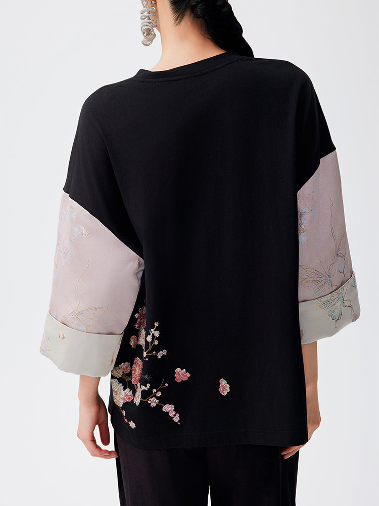 TCH Rhinestone Embellished Graphic Pullover Top